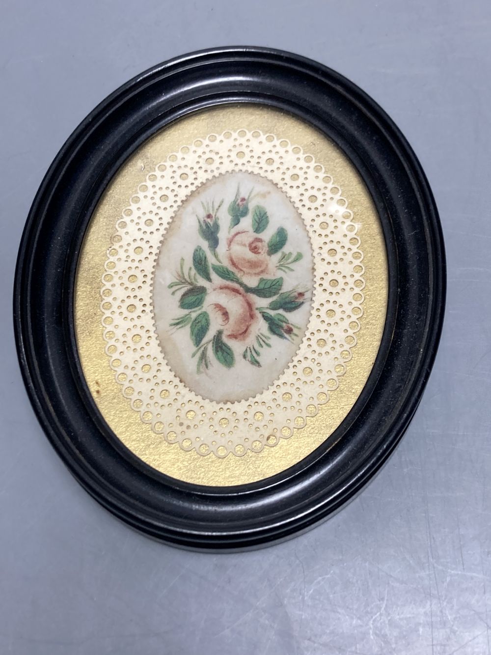 Two pairs of Edwardian watercolour flower and bird studies, retailed by F.J. Harris & Son, of Bath